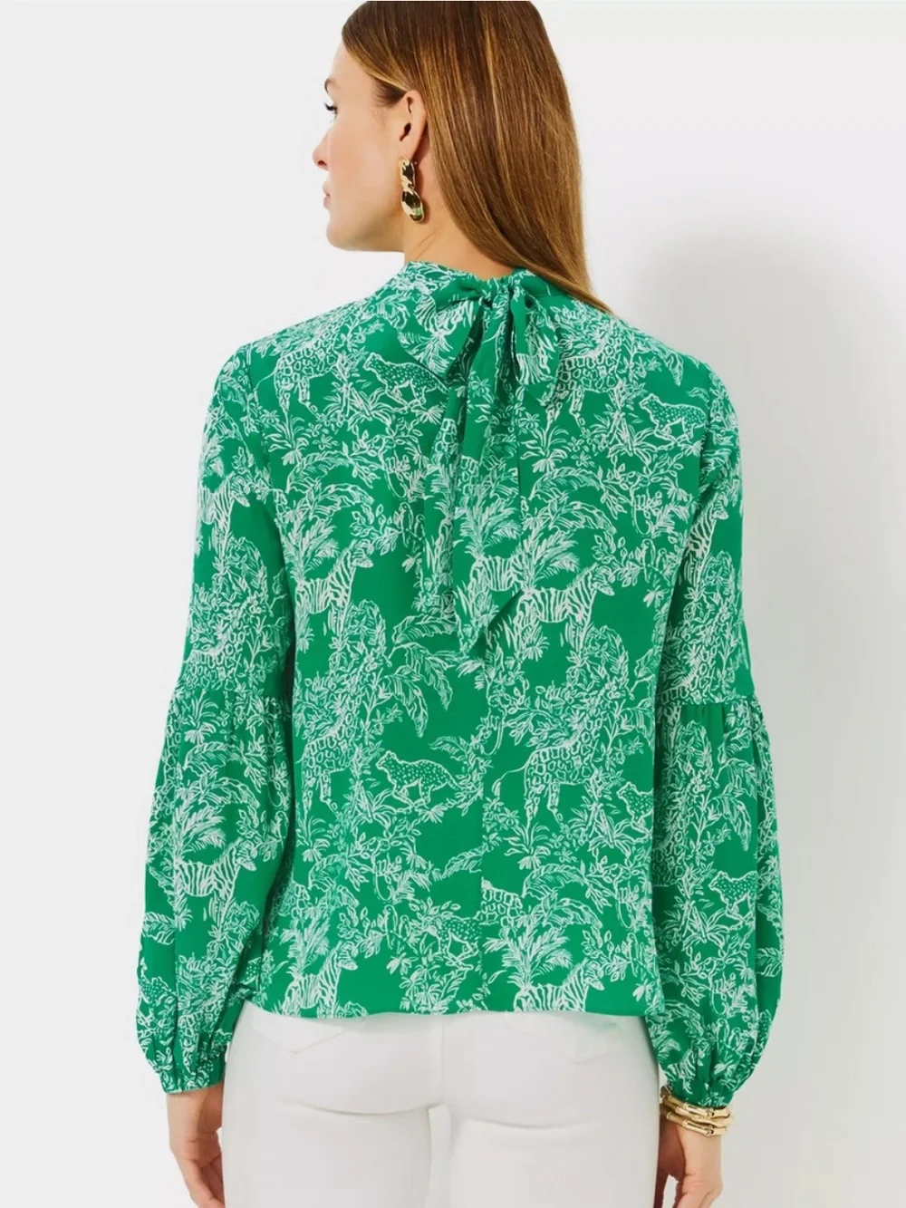 Lilly Pulitzer Witaker Silk Top in the print 